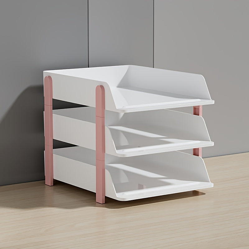 Desktop Stationery Storage Box Stackable File Storage Basket