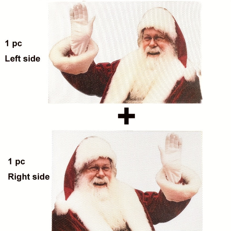 Christmas 3D Santa Claus Car Rear Window Sticker Decor