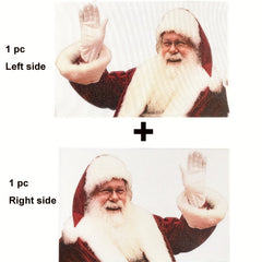 Christmas 3D Santa Claus Car Rear Window Sticker Decor