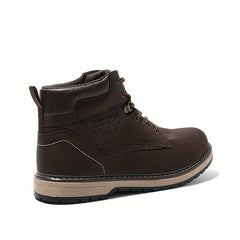 Men's Lace Up High Top Boots for Outdoor Walking
