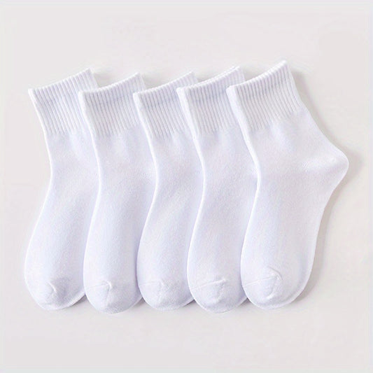 5 Pairs Kids Breathable Sports Socks for Spring Autumn