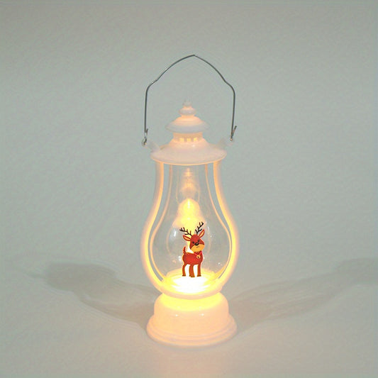 Vintage Santa Snowman Deer Lantern LED Night Light for Parties