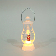 Vintage Santa Snowman Deer Lantern LED Night Light for Parties