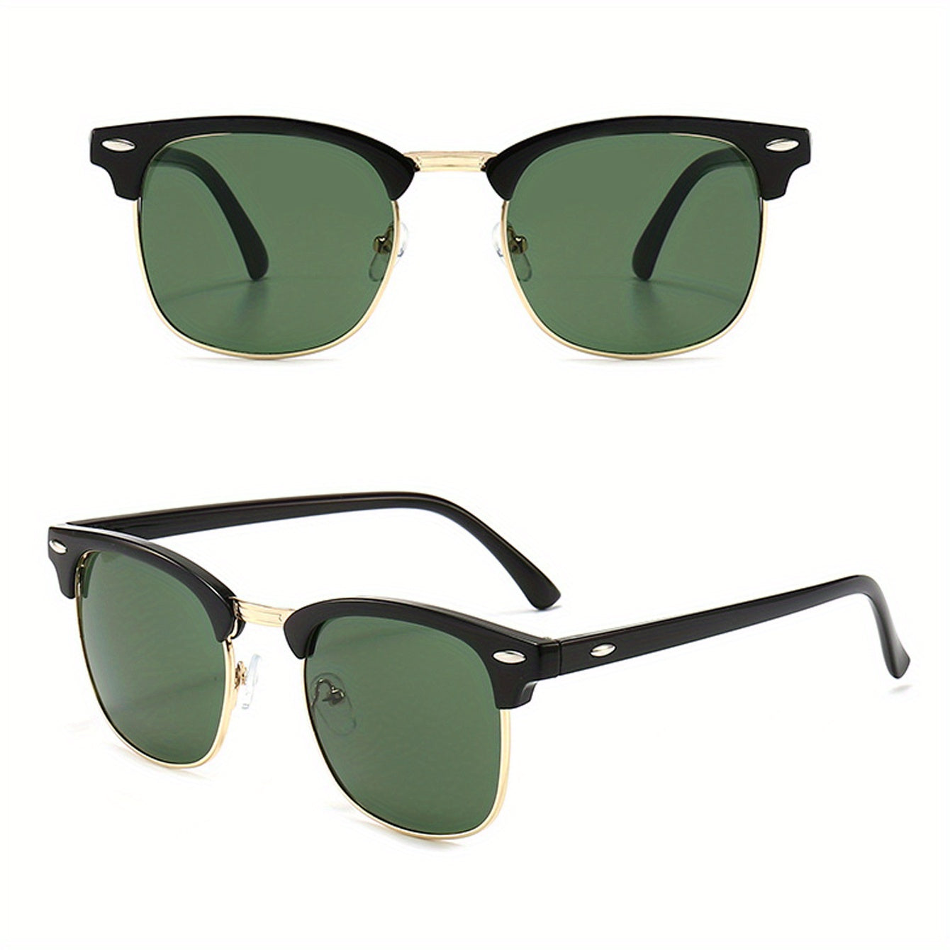 Men's Retro Sunglasses UV Protection Outdoor Beach with Box & Cloth