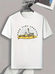 Skeleton 'Good Time Forever' Print Men's Graphic T-shirt