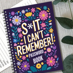 Spiral Password Notebook - Internet Website Address Login Details Logbook