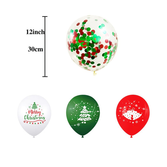 16pcs Christmas Balloon Sequins Set 30 48 Cm Decorative Balloons