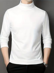 COODRONY Solid Knitted Sweater Men's Warm Turtleneck Pullover For Fall Winter