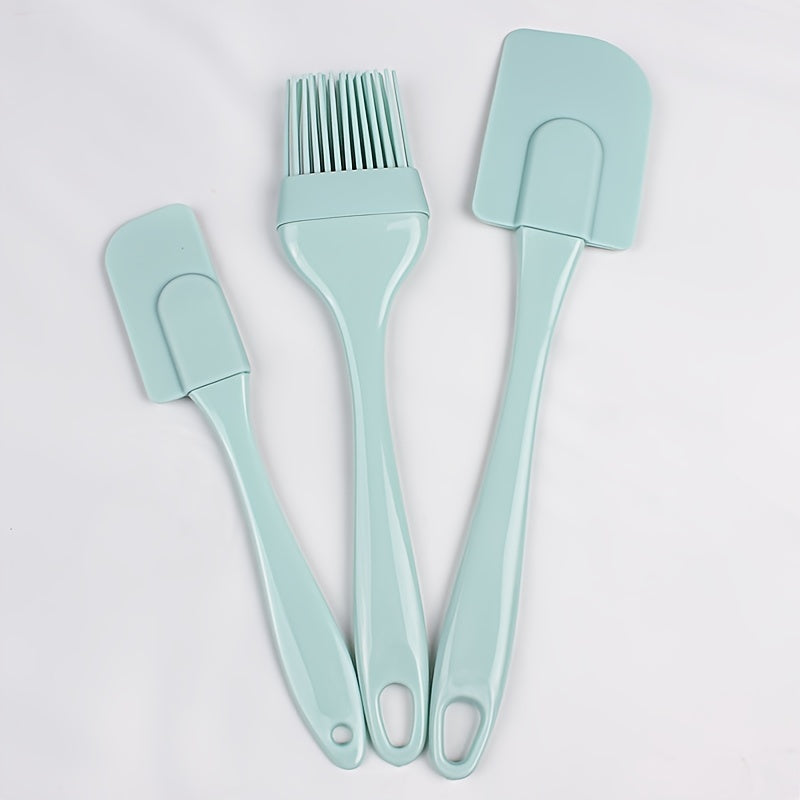 Set Of 3 High Temp Cake Cream Spatula Scraper & Brush