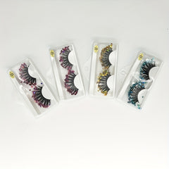 Glitter Sequin False Eyelashes Fluffy Volume Lashes Stage Makeup