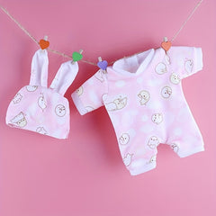 Pink Rabbit Princess Dress for 12 Dolls with Hat & Accessories