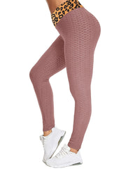 Honeycomb Leggings High Waist Skinny Leggings Spring Summer Women's