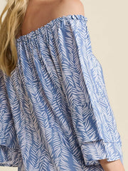 Off Shoulder Blouse Layered Flare Sleeve Spring Summer