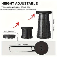 Adjustable Folding Stool for Camping Fishing Outdoor Activities