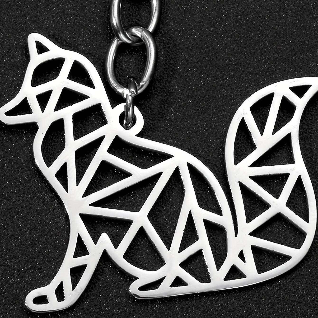 Stainless Steel Fox Keychain for Men