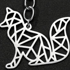 Stainless Steel Fox Keychain for Men