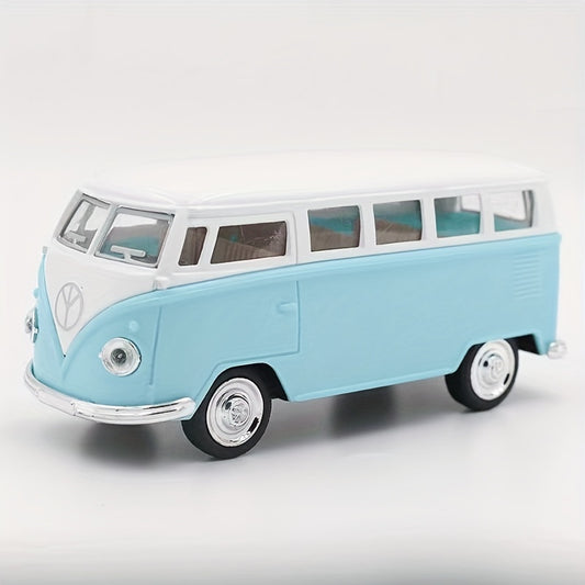 1:32 Alloy Bus Model Toy Car Can Open The Door Touch Decoration Back Force