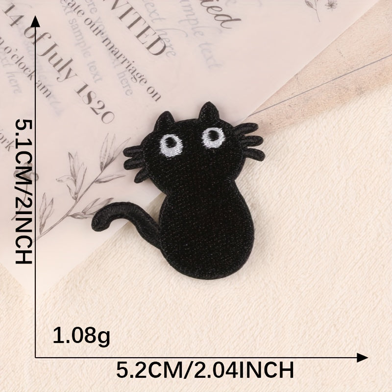 9pcs Cat Embroidery DIY Patch For Clothes Backpack Hat