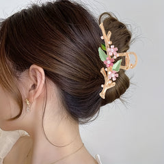 Flower Hair Claw Shark Claw Ponytail Holder Floral Hair Accessories