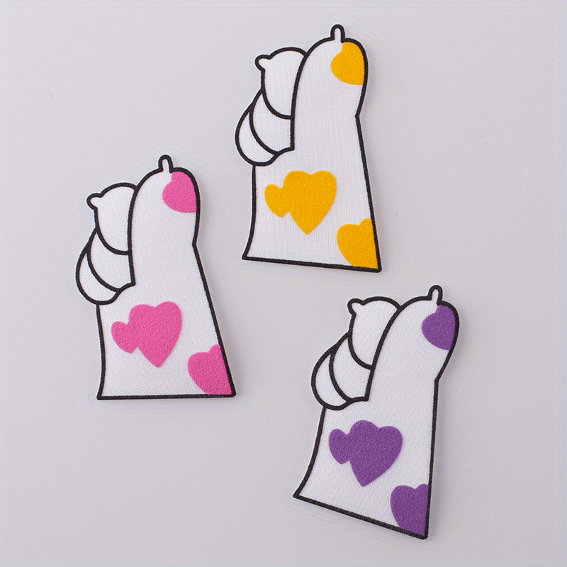 3pcs DIY Dog Paw Iron On Patches Sew On Embroidered Applique For Kids