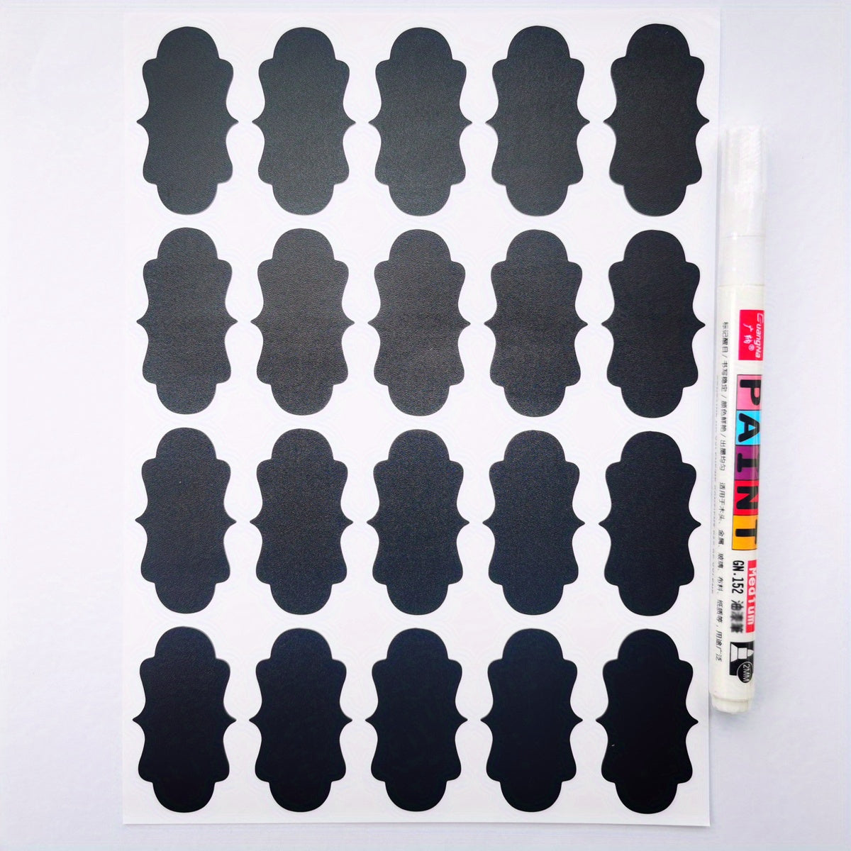 100pcs Waterproof Chalkboard Spice Jar Labels Blackboard Marker Pen Stickers