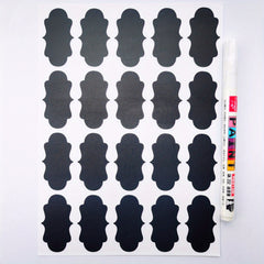 100pcs Waterproof Chalkboard Spice Jar Labels Blackboard Marker Pen Stickers
