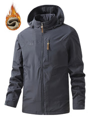 Men's Outdoor Hooded Windbreaker Jacket for Autumn and Winter