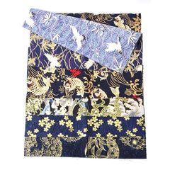 5pcs Japanese Cotton Fabric Bundle For Patchwork Sewing Dolls Bags