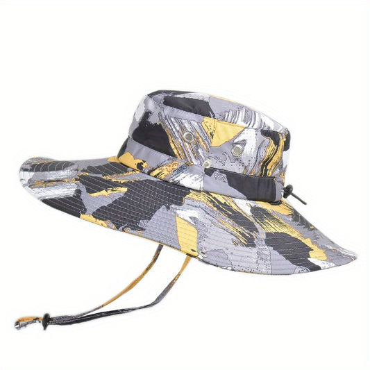 Camouflage Fishing Hat with Large Brim for Sun Protection