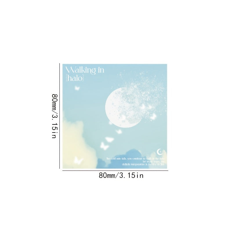 100pcs Sticky Note Book Lost Weight Flow Trace Dream Student Note Paper 80mm