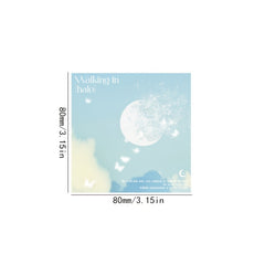 100pcs Sticky Note Book Lost Weight Flow Trace Dream Student Note Paper 80mm