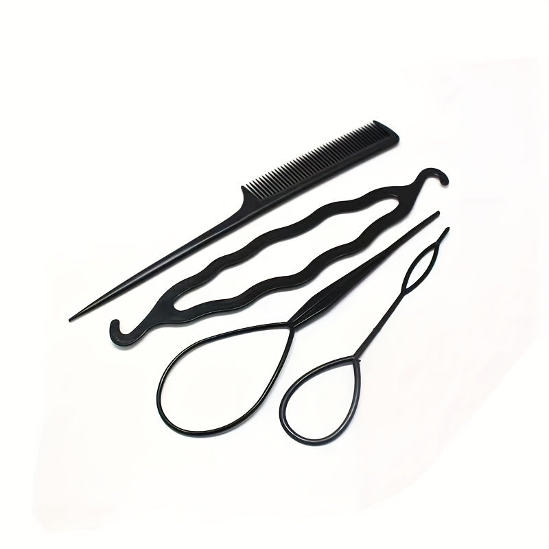 4pcs Hair Accessories Braiding Tools Bun Maker Twist Hair Clips