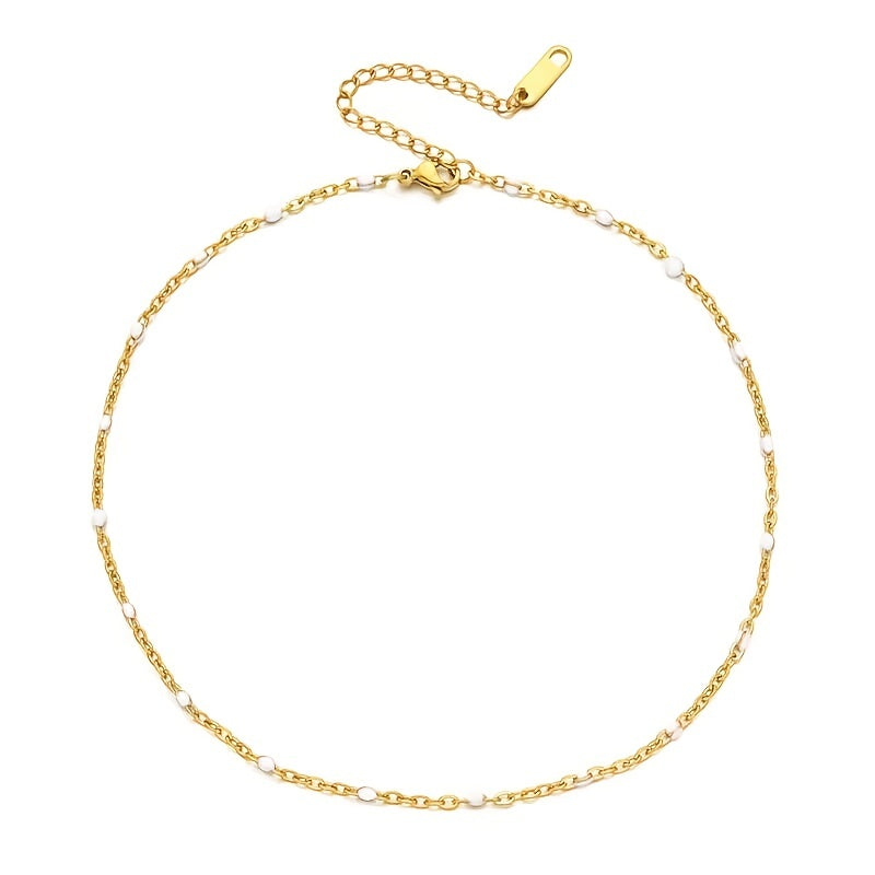 Stainless Steel Anklet Beaded Bells Charm Adjustable Foot Chain