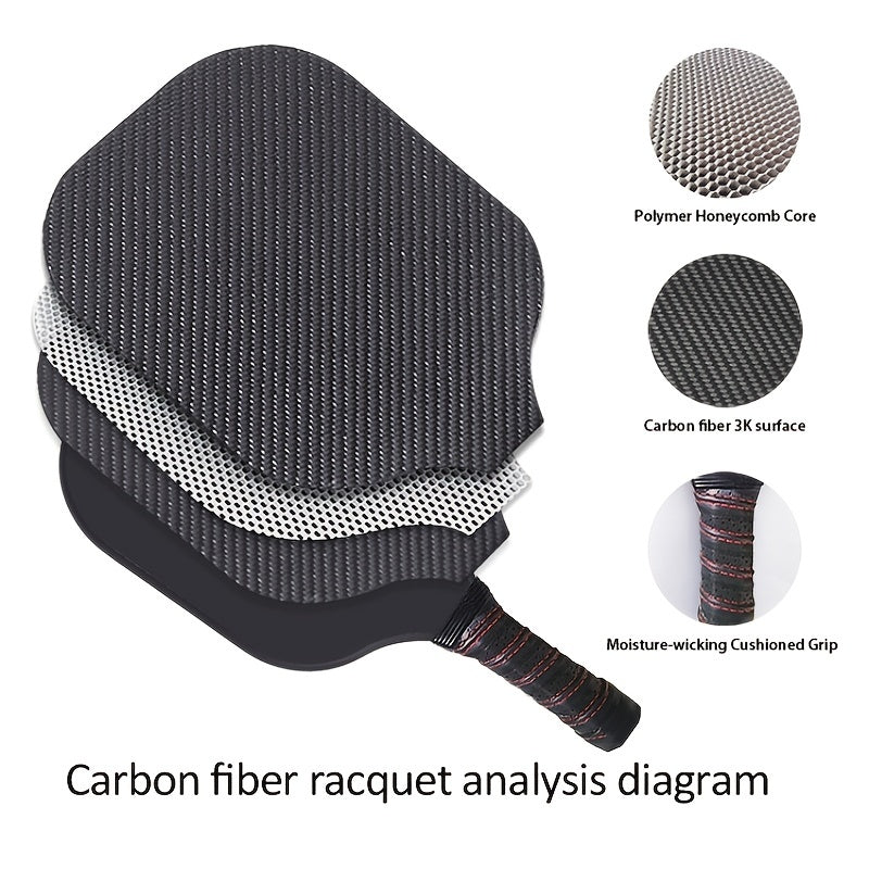 HAITIME Carbon Fiber Pickleball Paddles Lightweight Set
