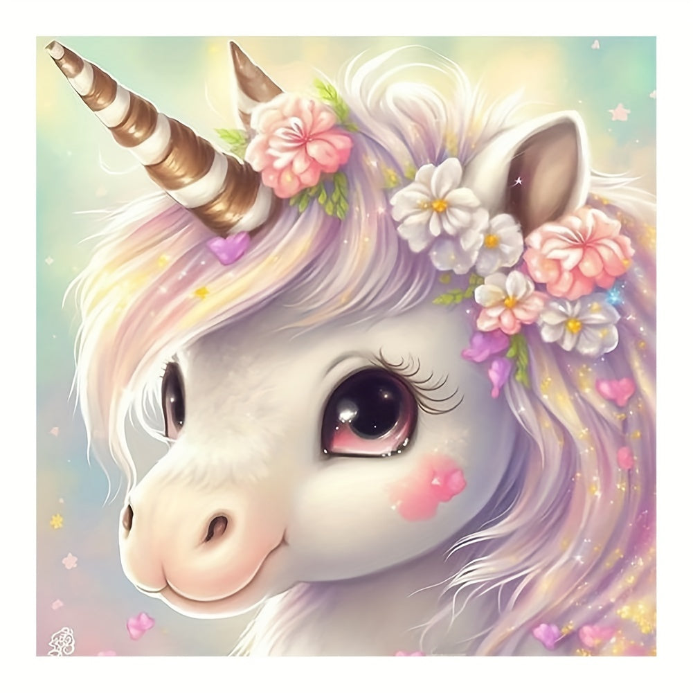 DIY 5D Diamond Painting Kit Flower Unicorn Full Art