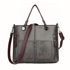 Vintage Large Capacity Square Shoulder Bag for Women