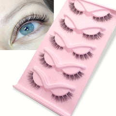 5 Pairs Soft False Eyelashes Fluffy Natural Look Faux Mink Eyelashes