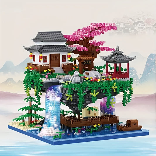 Mini Peach Blossom Pond Building Block Set - Chinese Architecture Model