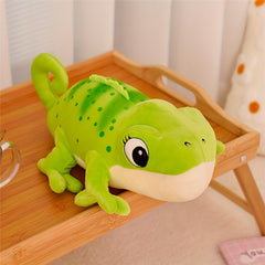11in Plush Chameleon Stuffed Animal Soft Fabric Orange Green Halloween