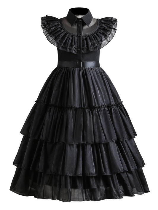 Girl's Layered Mesh Dress Cosplay Costume for Halloween