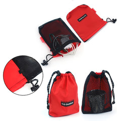 5pcs Red Travel Storage Bag Set Cosmetic Mesh Bag