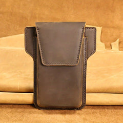 Men's Leather Waist Bag Mobile Phone Bag