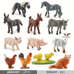 Fantarea Farm Animals Set for Kids - Realistic Figures - Ages 3-8