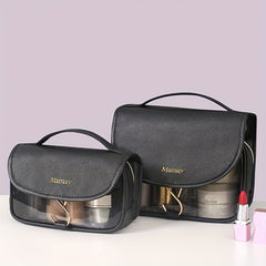 Travel Hanging Toiletry Bag Makeup Cosmetic PU Leather Waterproof Organizer Pink