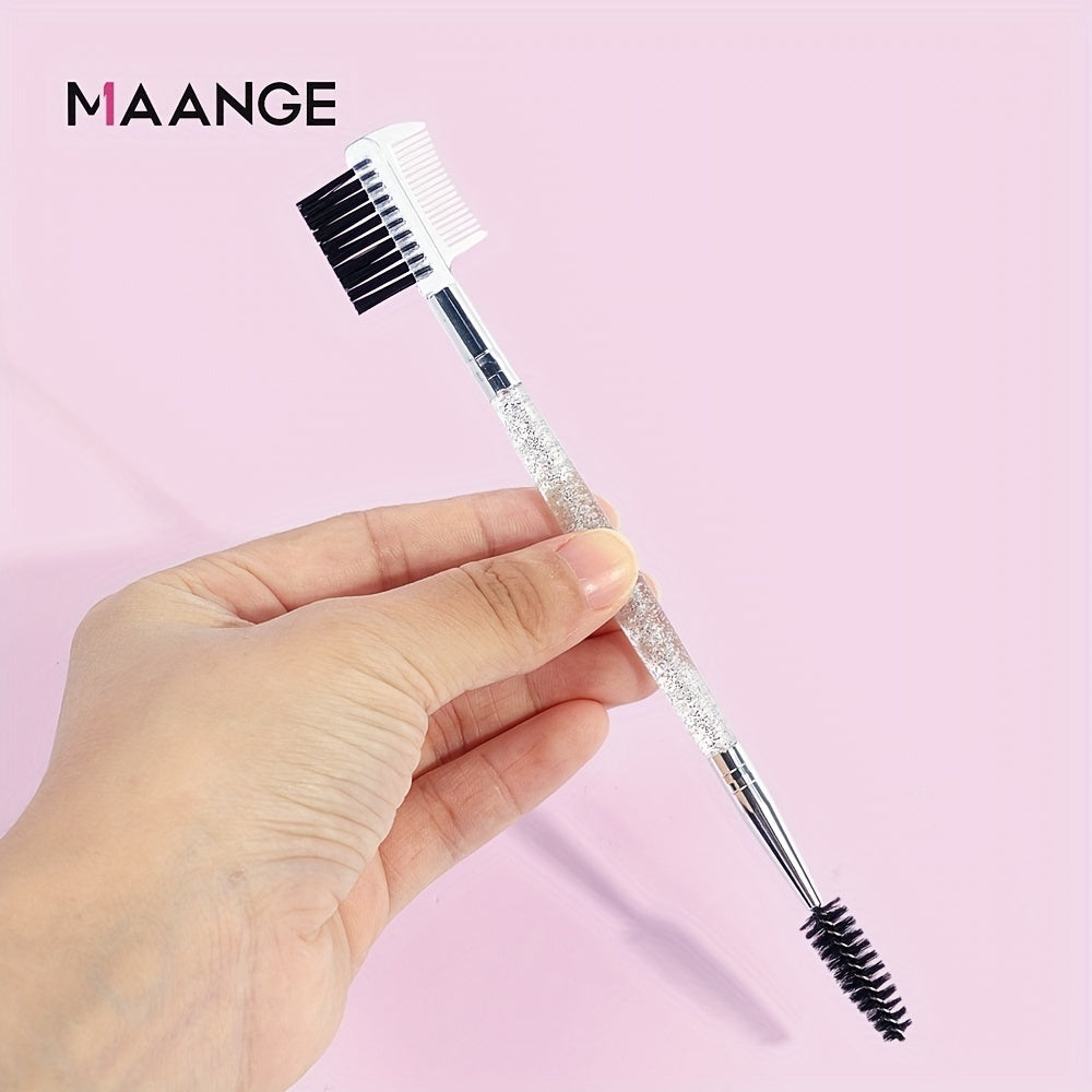 3-in-1 Eyebrow Eyelash Shaper Comb Makeup Brush Set