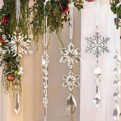 10pcs Christmas Snowflake Pendant Tree Decoration
