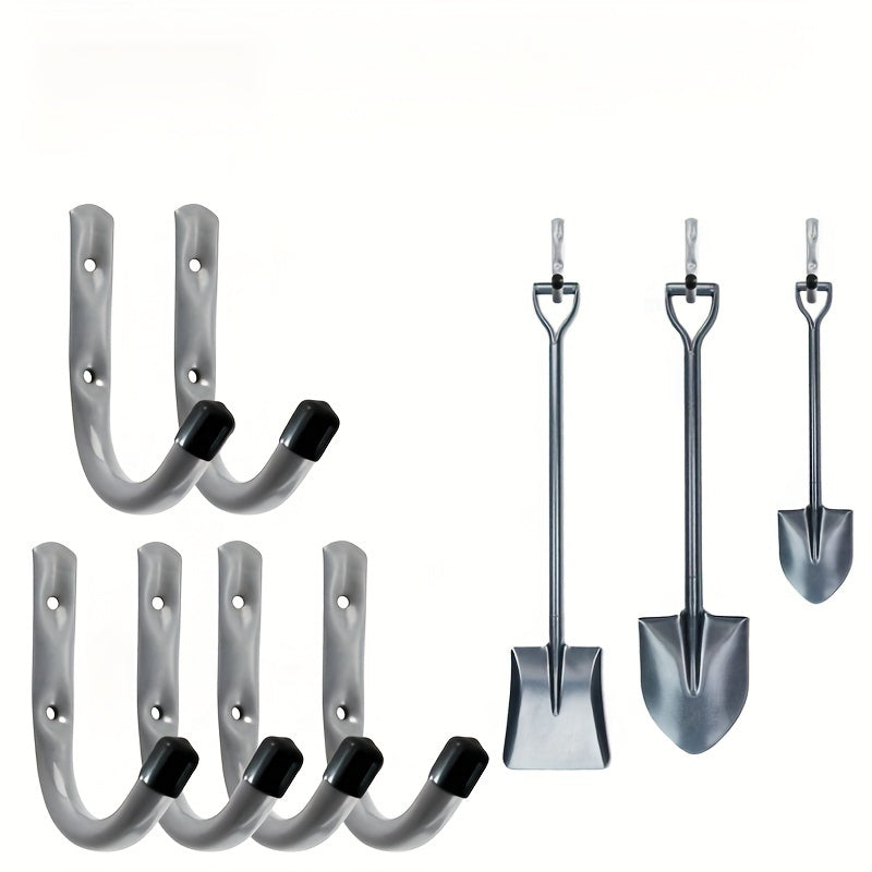 6pcs Heavy Duty Garage Tool Hook Storage Hanger Wall Mounted Steel Hanging