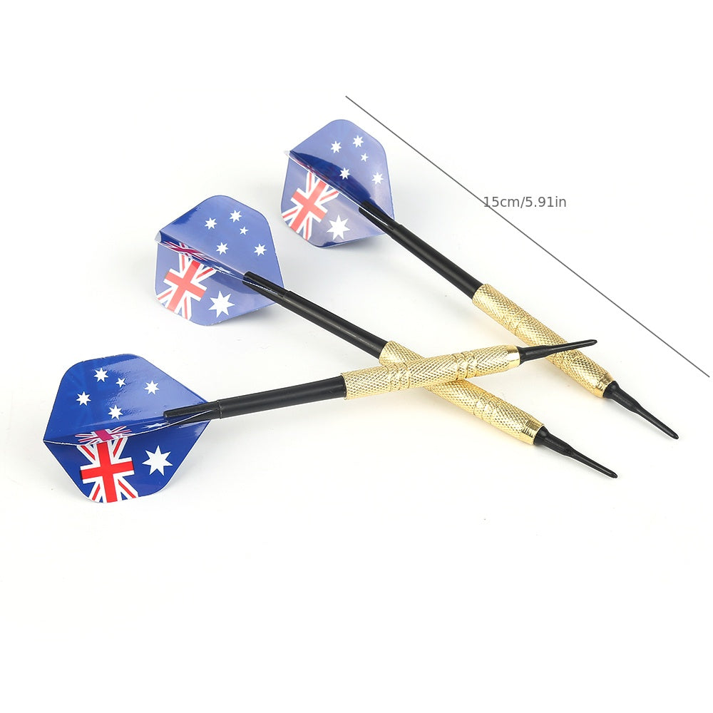 Soft Flag Pattern Dart Set Plastic Professional Durable Soft Tip Darts
