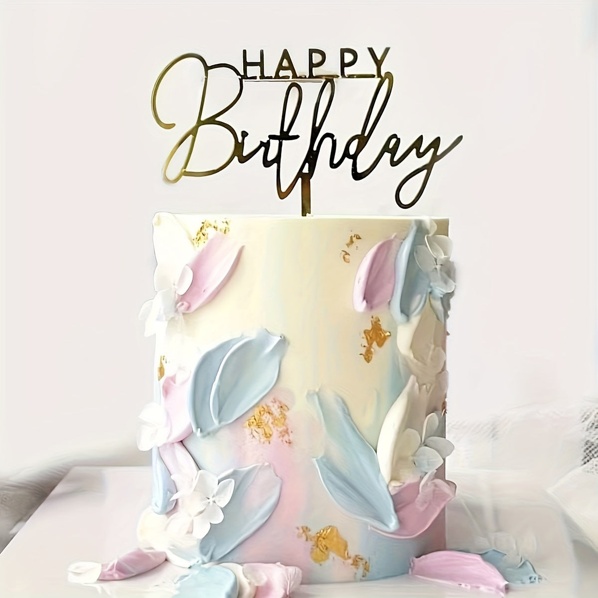 1pc Letter Graphic Cake Top Happy Birthday Art Cake Plate DIY