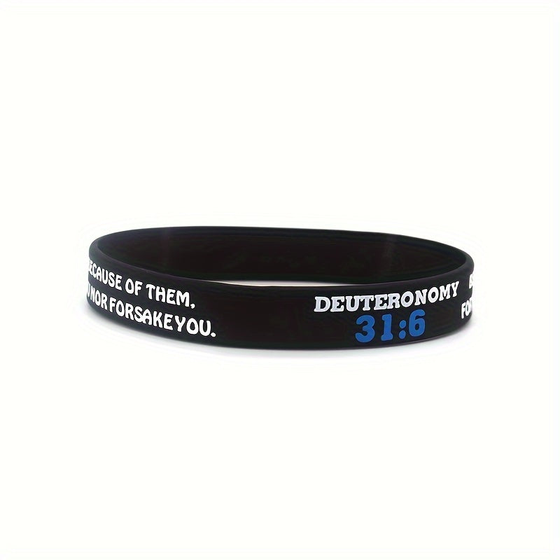 4pcs Greek Quotes Silicone Bracelet